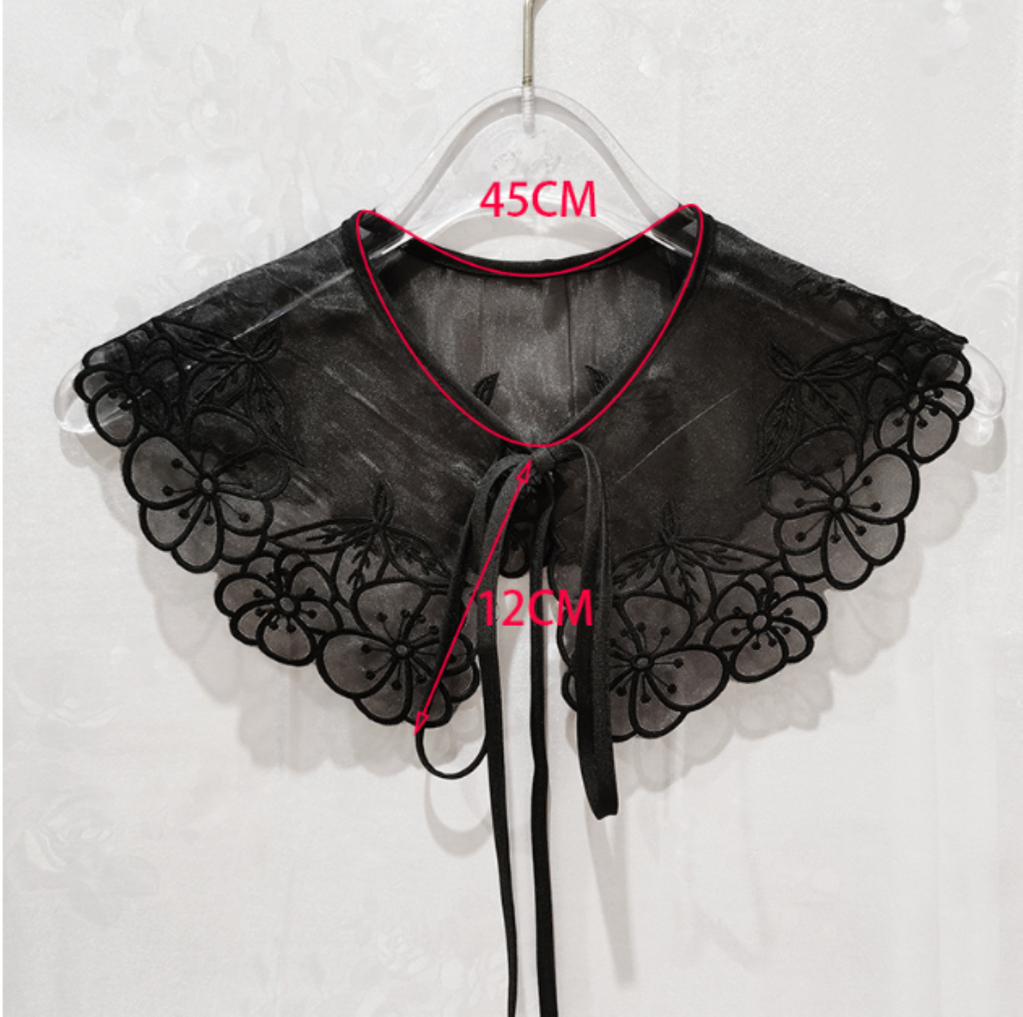 B822(P)-small Fake Detachable Chiffon Lace Collar, False Collar, Removable Collar
