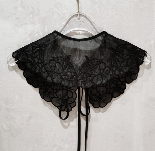 Fake Detachable Chiffon Lace Collar, False Collar, Removable Collar    B822(P)-small