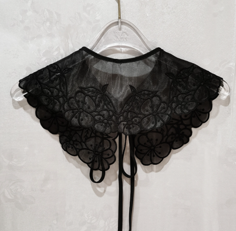 Fake Detachable Chiffon Lace Collar, False Collar, Removable Collar    B822(P)-small