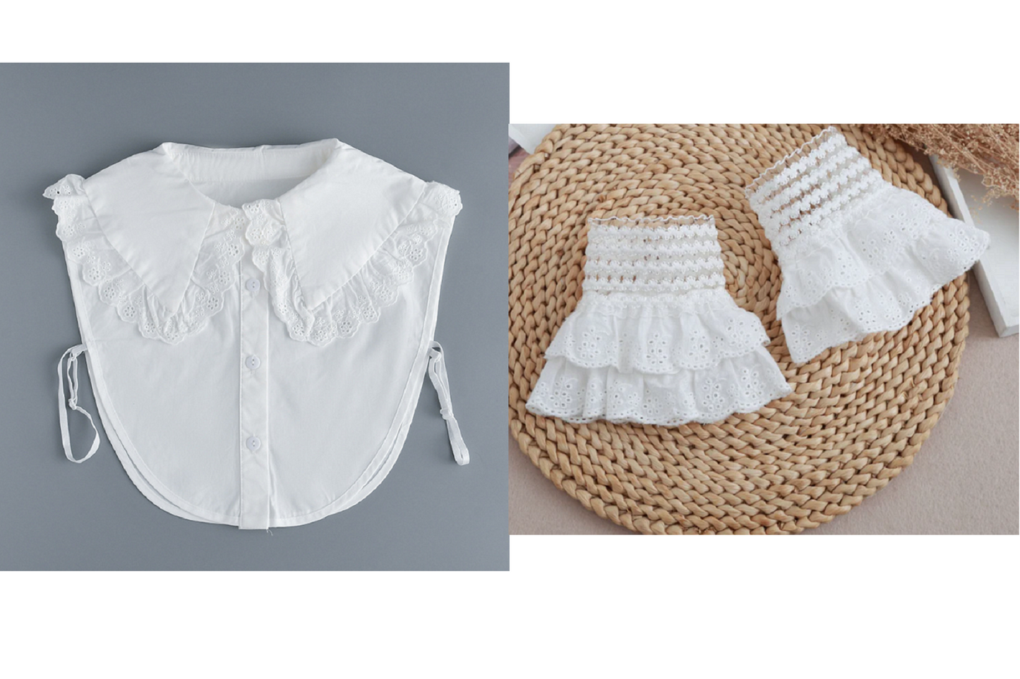 B693 / Off White / Detachable Collar, False Collar, Removable Collar