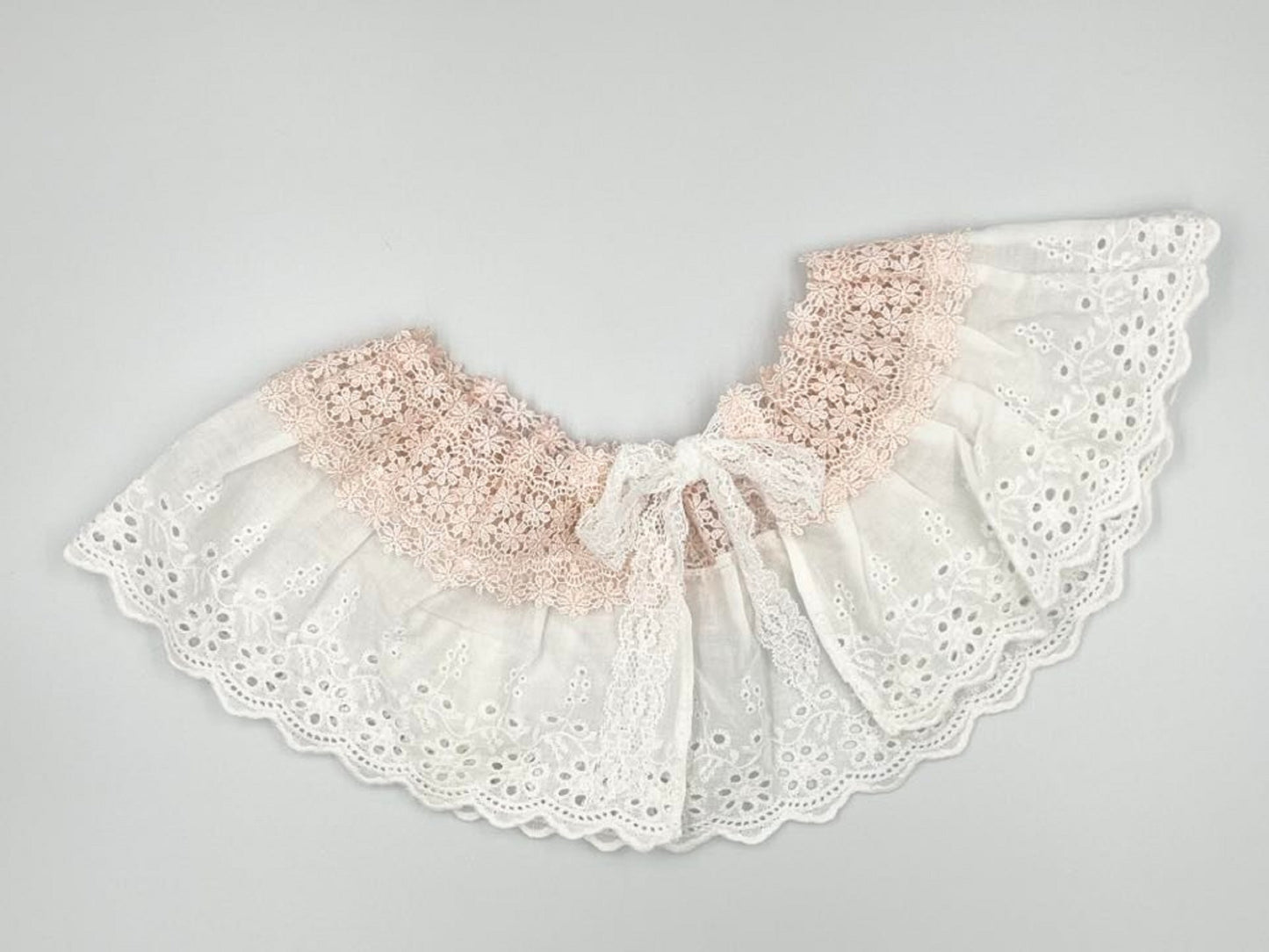 B695(K)-small / Off White Fake Lace Collar, False Collar, Removable Collar