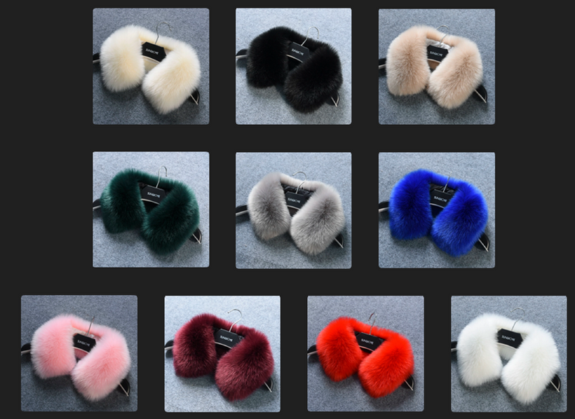 Faux fur scarf / collar / cuffs