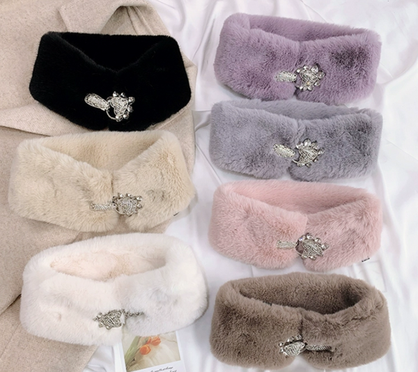 85 x 12cm Faux Fur Collar, False Collar, Removable Collar B706