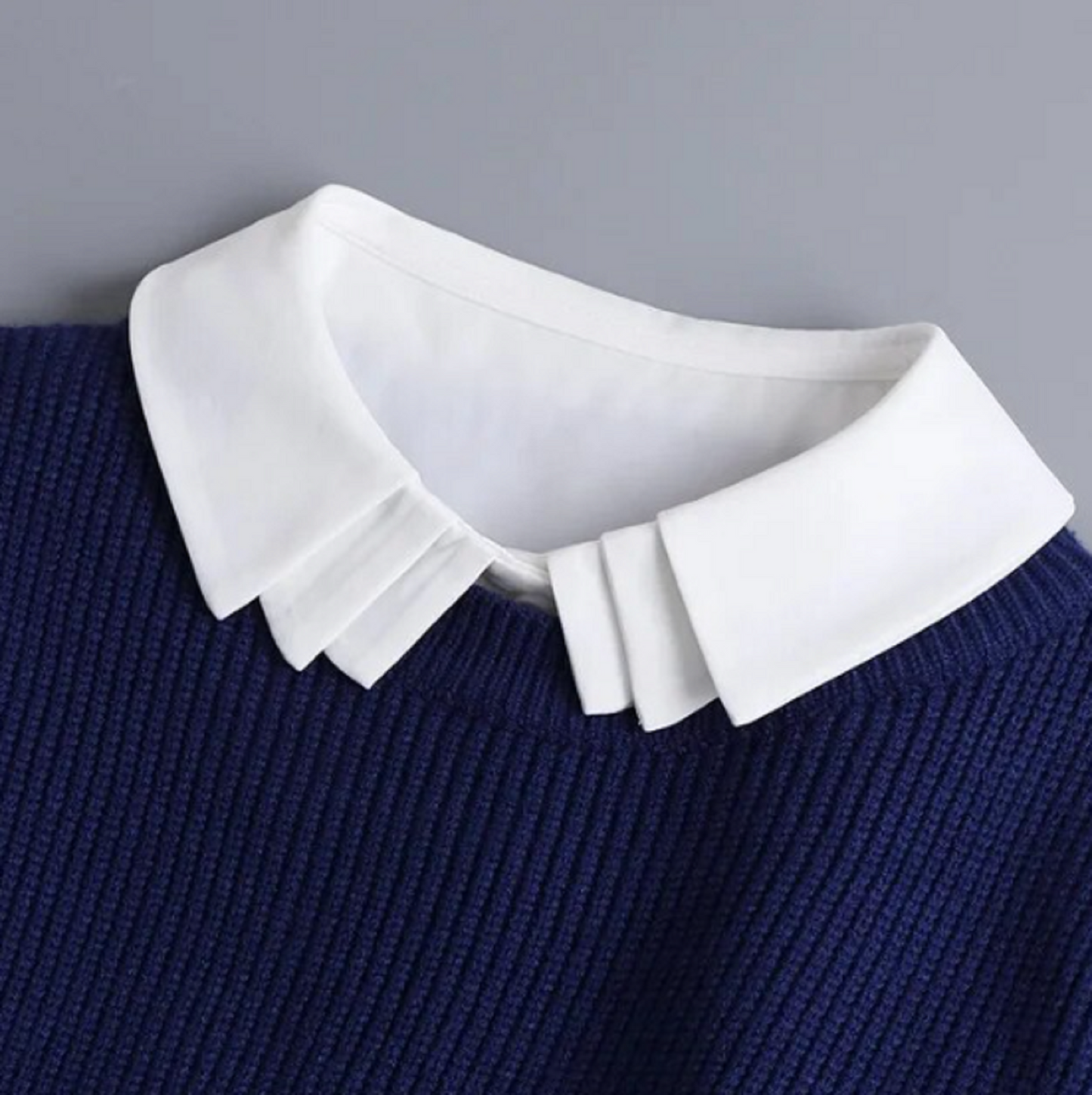 B74 / Black / Fake Collar, False Collar, Removable Collar
