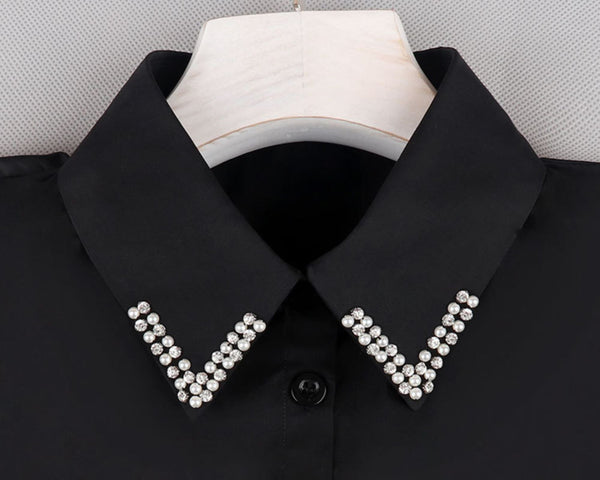 Pure White, Black / Fake Collar, False Collar, Removable Collar  B803(E)