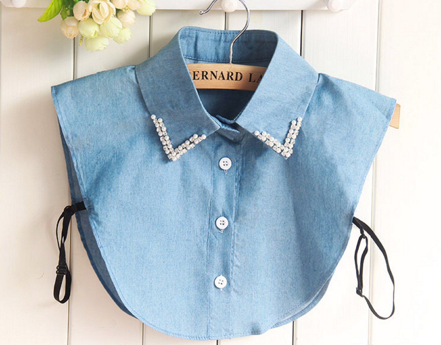 B807 / Jean Demin Point Fake Collar, False Collar, Removable Collar