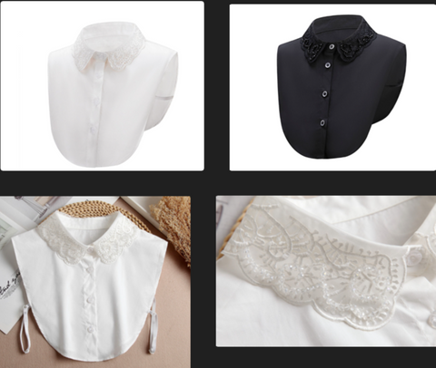 Fake Lace Collar, False Collar, Removable Collar B809(K)