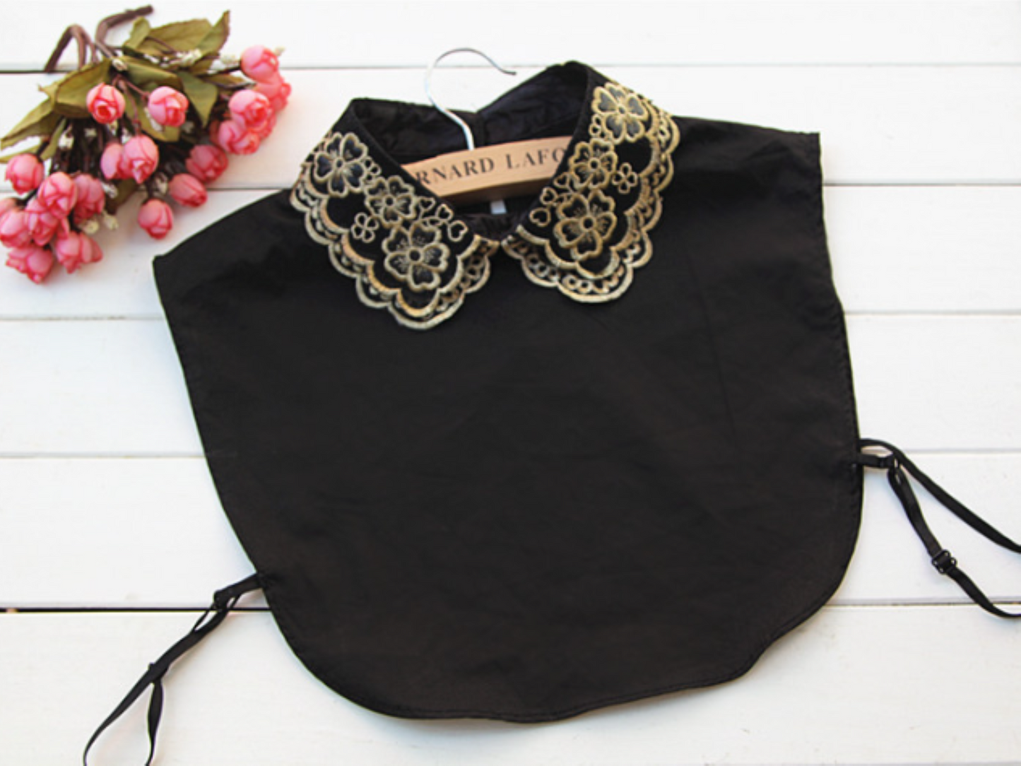 B810 / Black Fake Collar, False Collar, Removable Collar