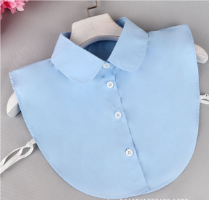 Blue Cotton Fake Collar, False Collar, Removable Collar  B817(E)