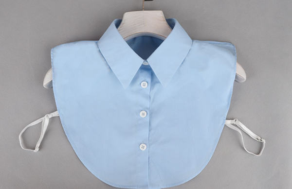 Blue Cotton Fake Collar, False Collar, Removable Collar  B817(E)