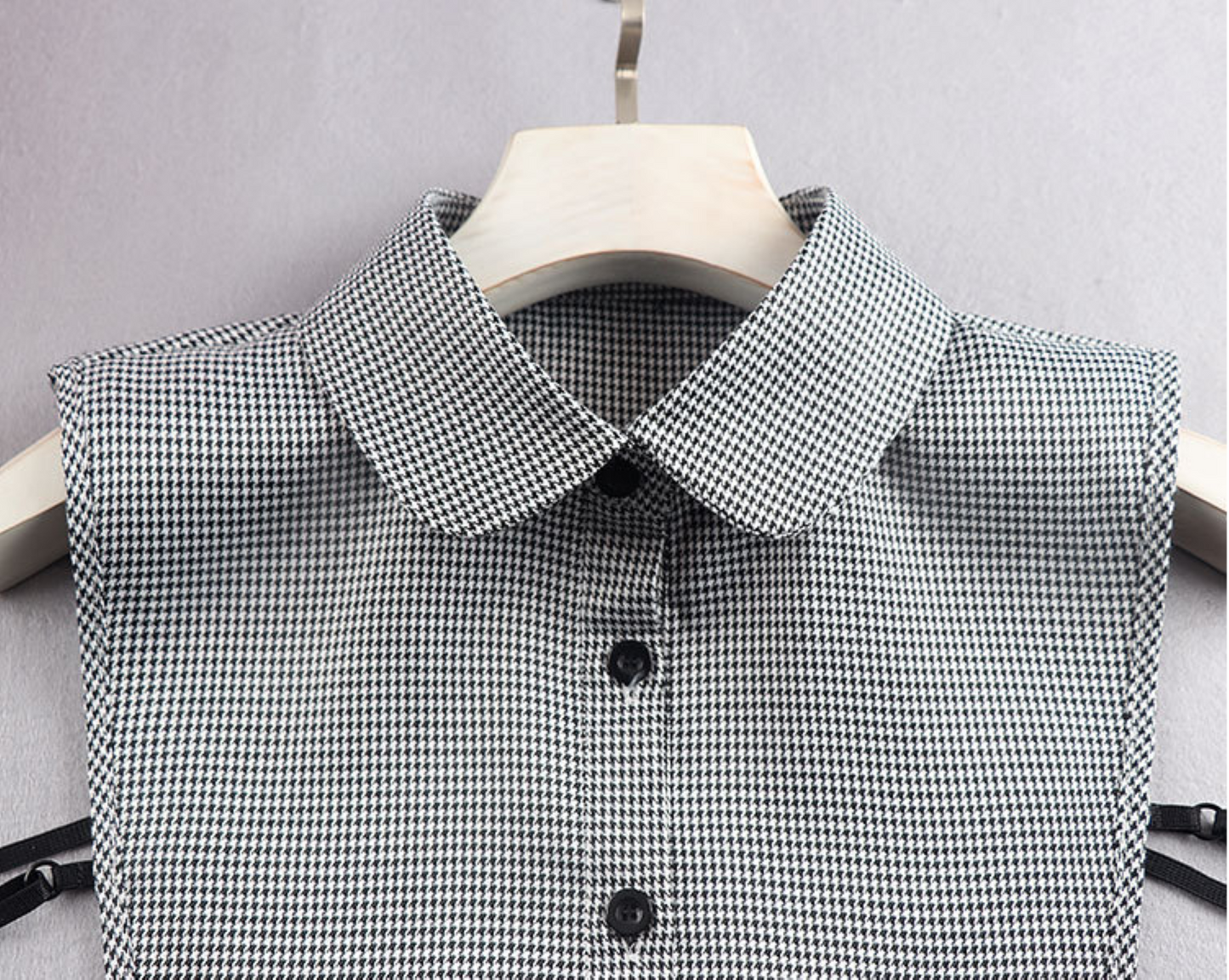 B818 / Black Cotton Fake Collar, False Collar, Removable Collar