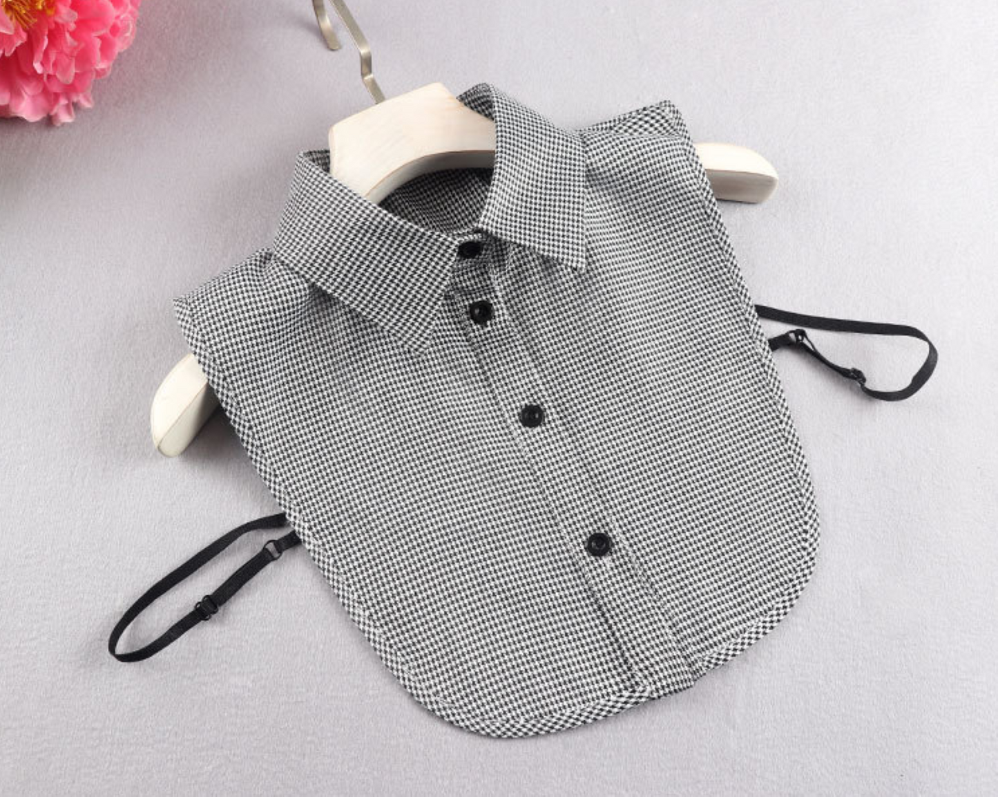 B818 / Black Cotton Fake Collar, False Collar, Removable Collar