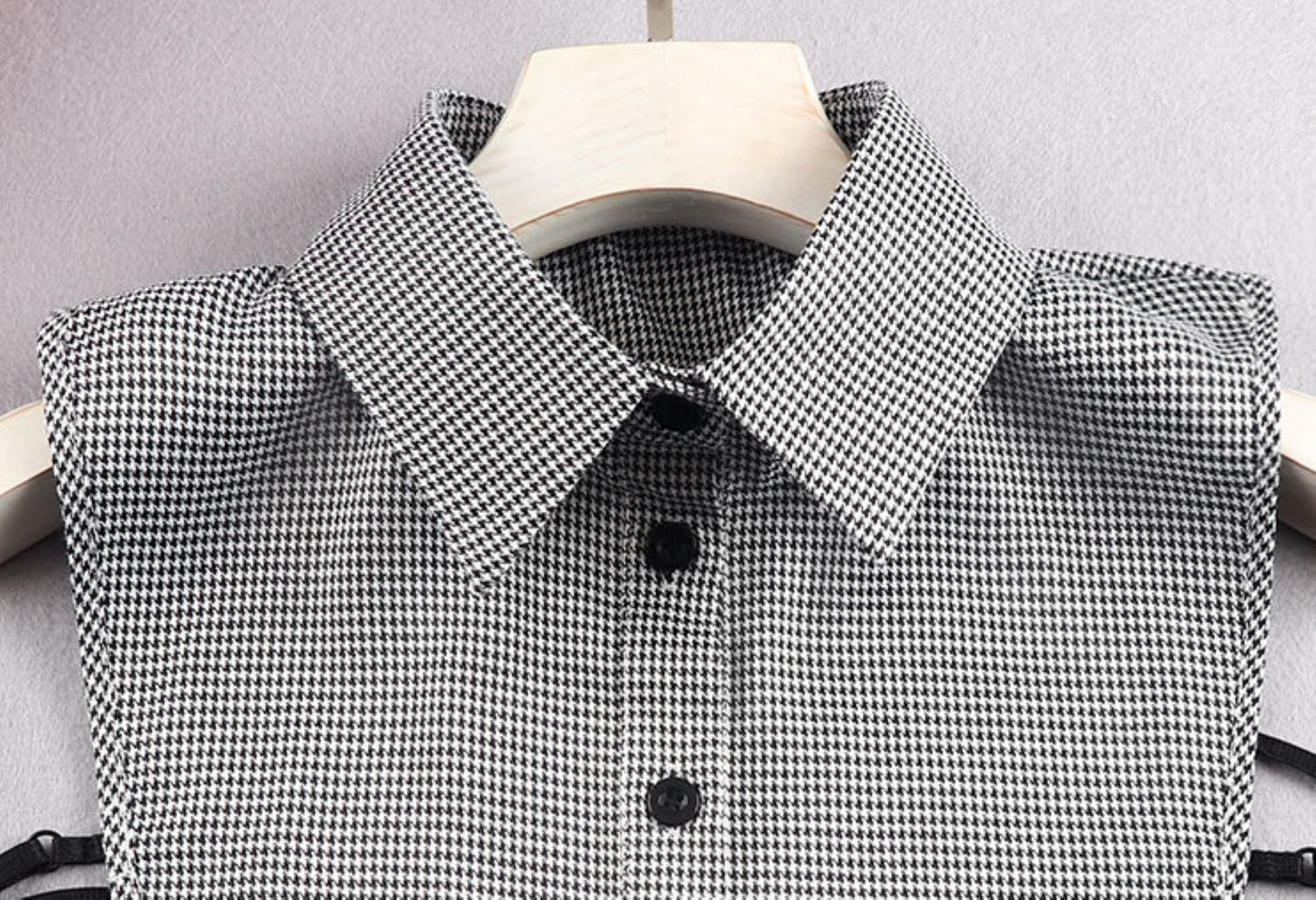 B818 / Black Cotton Fake Collar, False Collar, Removable Collar