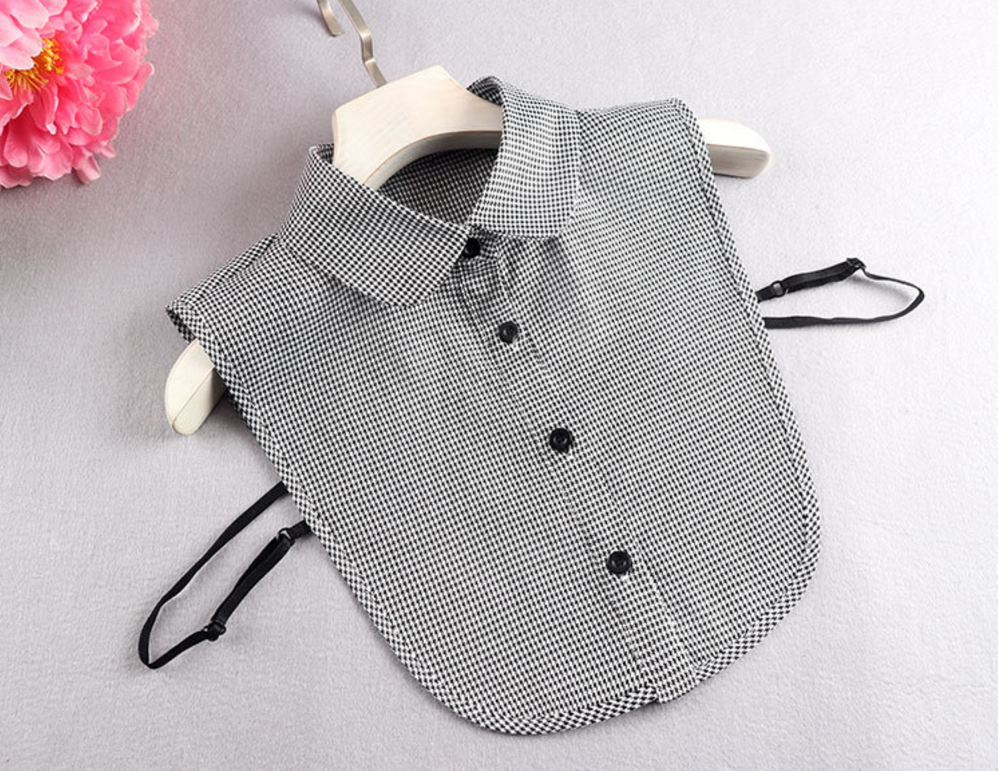B818 / Black Cotton Fake Collar, False Collar, Removable Collar