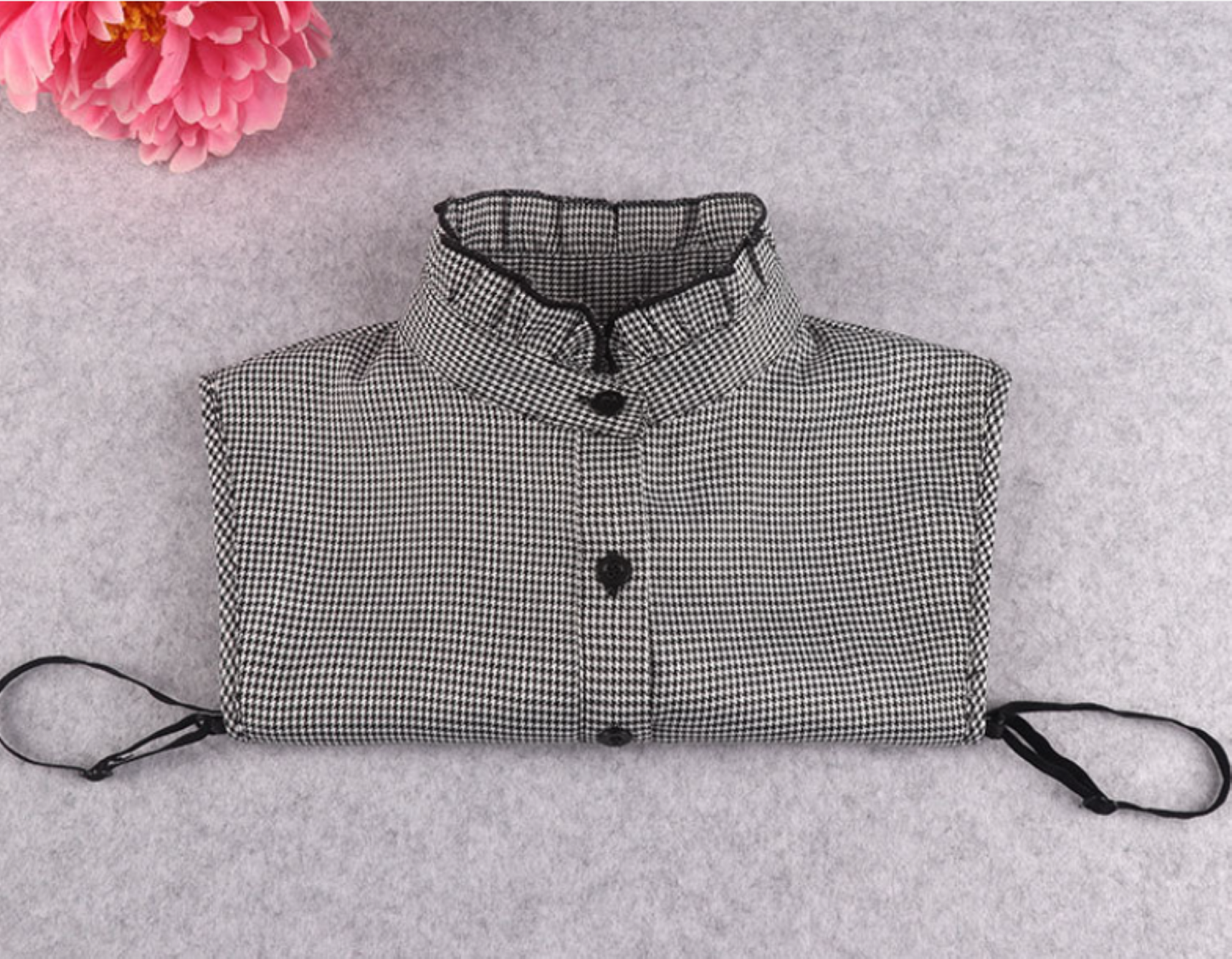 B818 / Black Cotton Fake Collar, False Collar, Removable Collar
