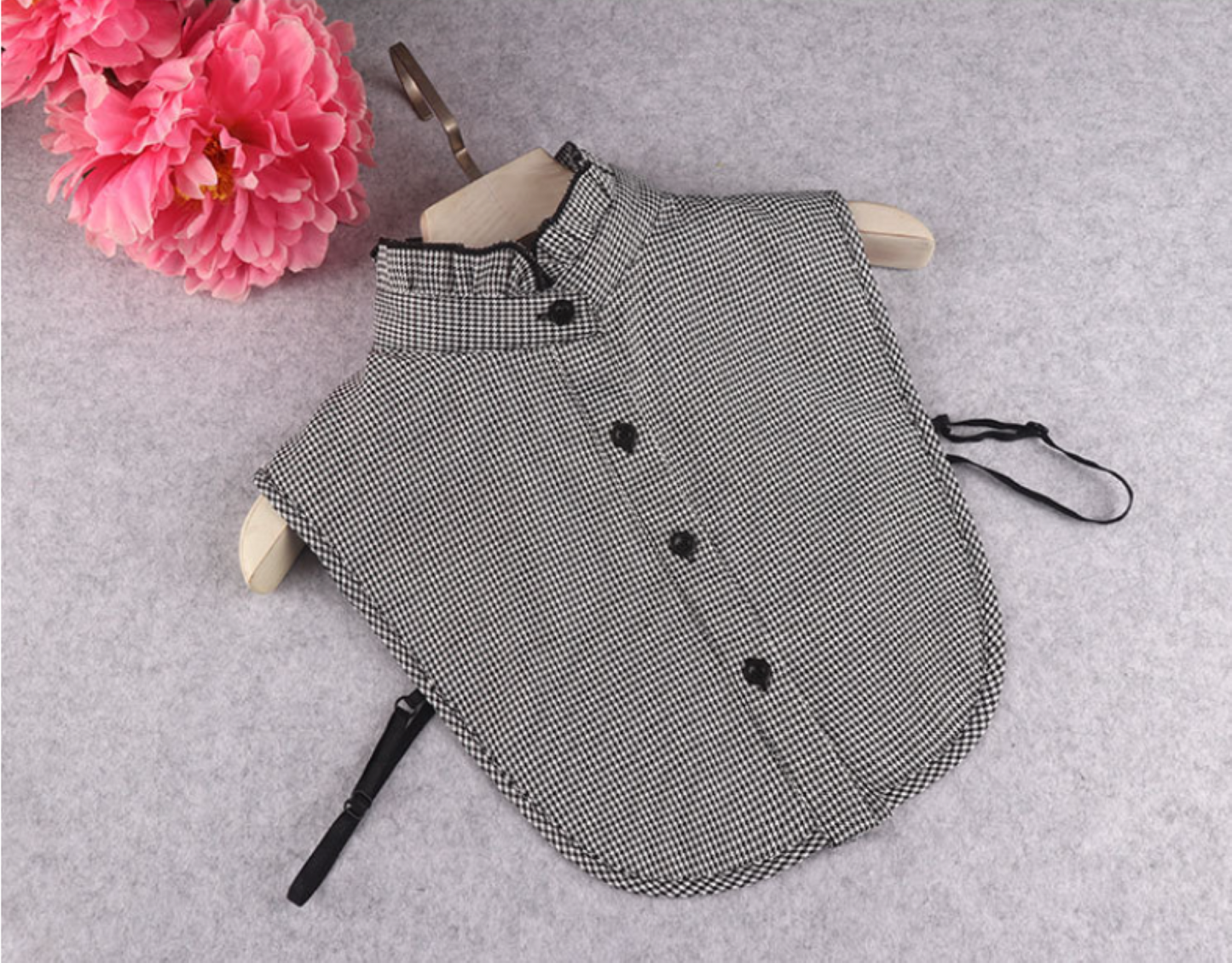 B818 / Black Cotton Fake Collar, False Collar, Removable Collar