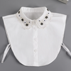 B819 / Off White, Black / Fake Collar, False Collar, Removable Collar