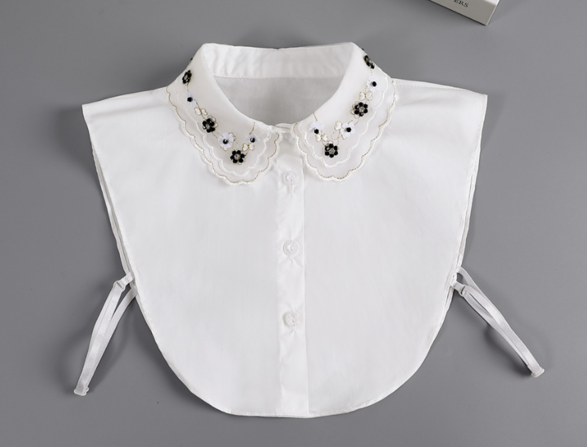 Off White, Black / Fake Collar, False Collar, Removable Collar   B819(K)