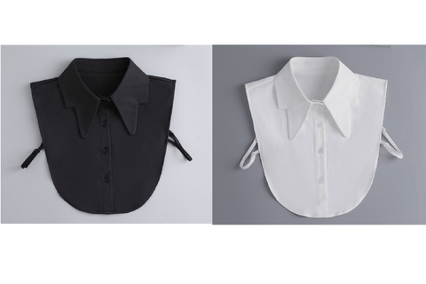 Off White, Black / Fake Collar, False Collar, Removable Collar  B829(K)