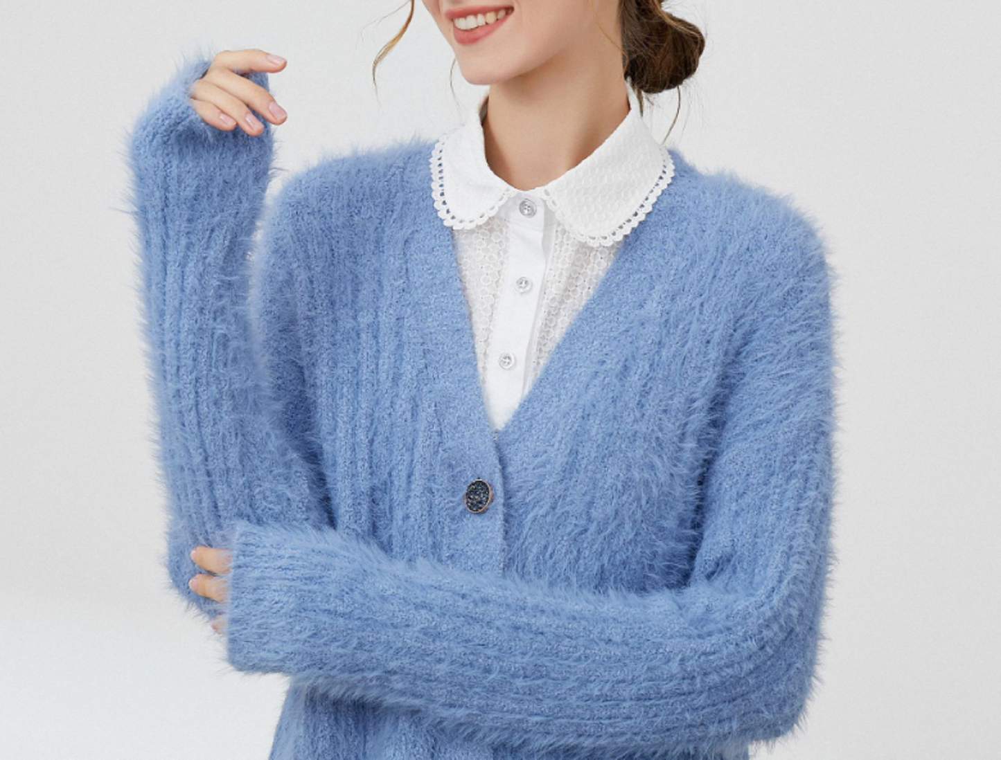B830 / Off White / Silver Edge Fake Collar, Off White Elegant Lace Fake Collar, False Collar, Removable Collar