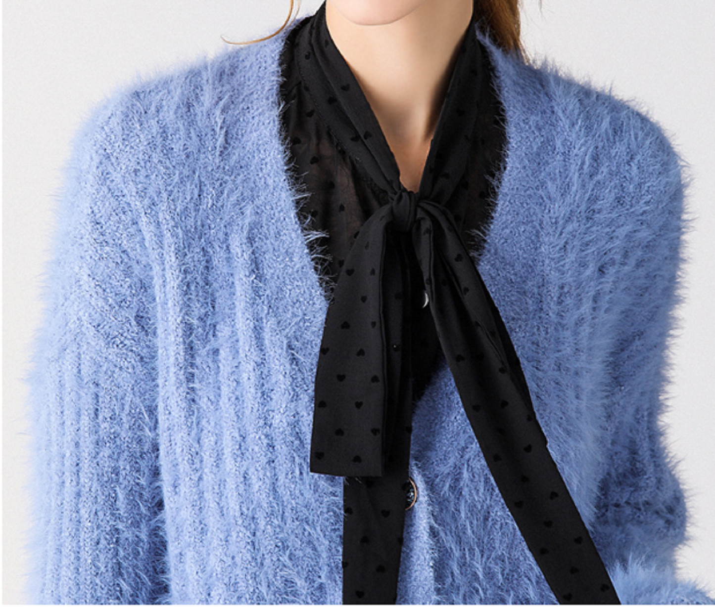 B834 / Black Fake Collar, False Collar, Removable Collar