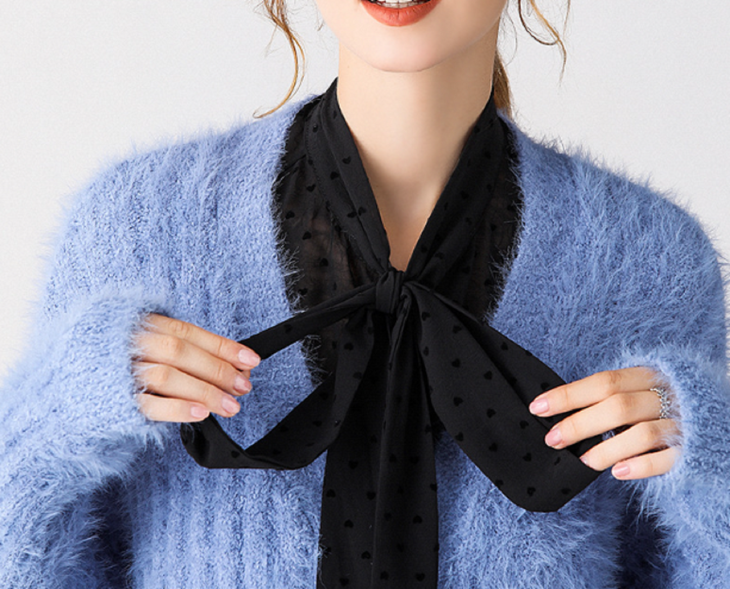 B834 / Black Fake Collar, False Collar, Removable Collar