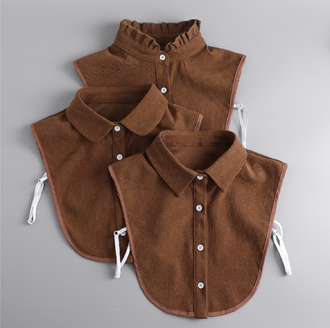 Brown Fake Collar, False Collar, Removable Collar B836(K)