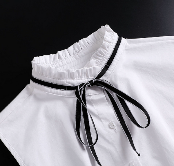 Pure White Fake Collar, Fake Sleeve Cuffs, False Wrist Cuffs, Removable Wrist Cuffs  B837(K)