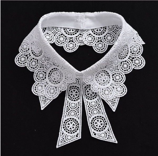 Off White Fake Lace Collar, False Collar, Removable Collar B684(K-small)