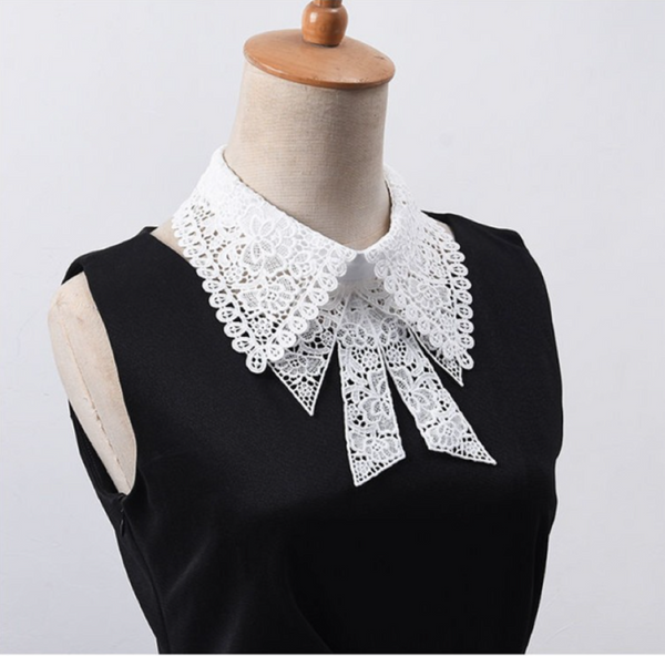 Off White Fake Lace Collar, False Collar, Removable Collar B684(K-small)