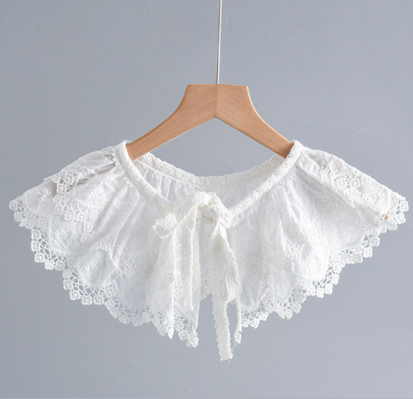 Off White Fake Collar, Off White Elegant Lace Fake Collar, False Collar, Removable Collar    B844(L)