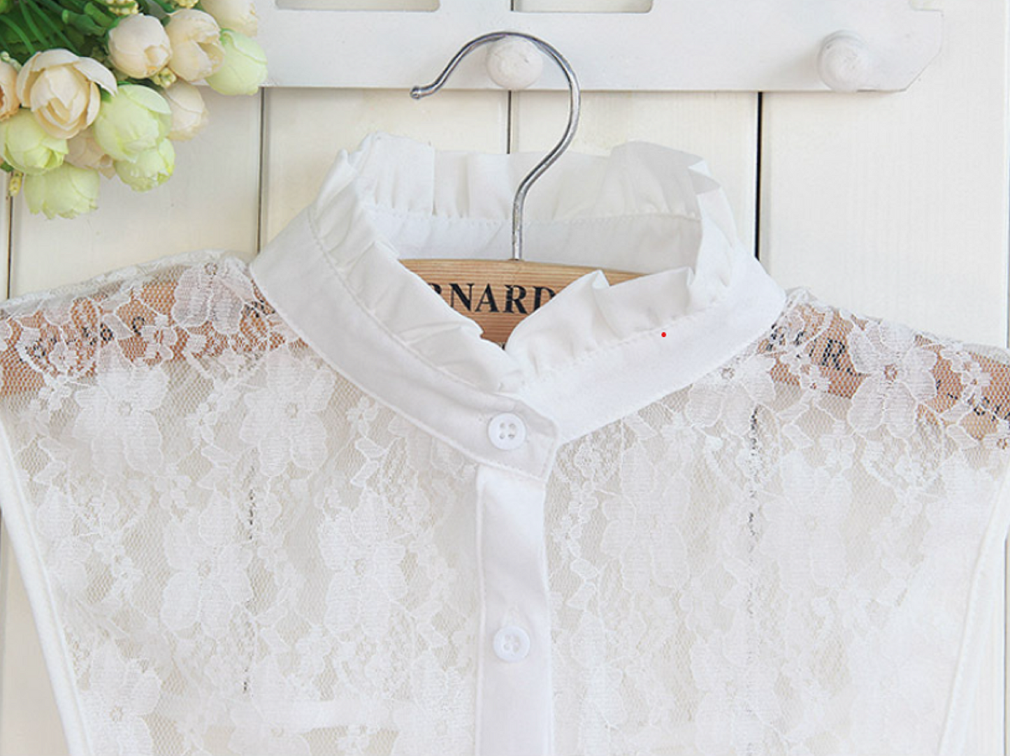 B87(E) Off White, Black / Fake Collar, False Collar, Removable Collar