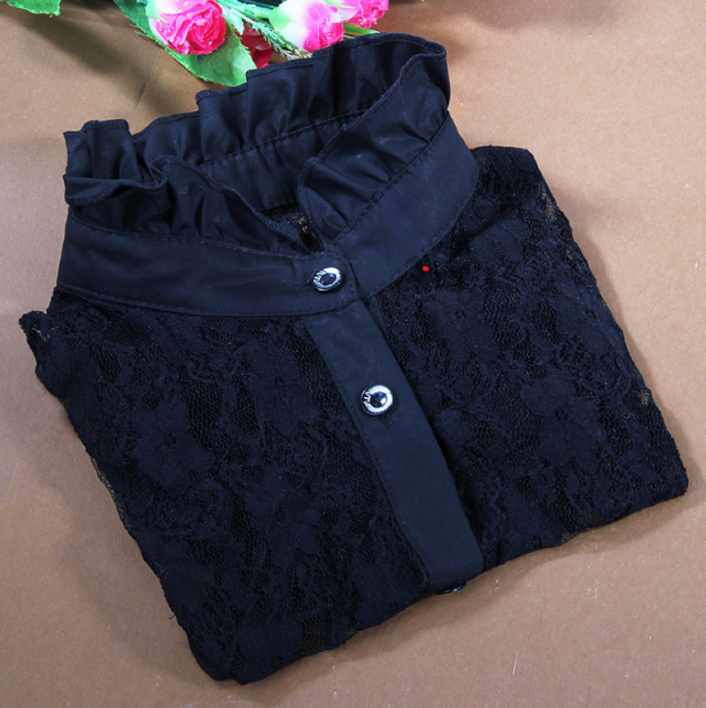 B87(E) Off White, Black / Fake Collar, False Collar, Removable Collar