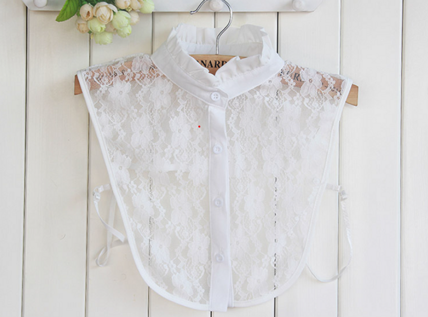 B87(E) Off White, Black / Fake Collar, False Collar, Removable Collar
