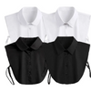 B88 /  Pure White, Black / Fake Collar, False Collar, Removable Collar, Fake Sleeve Cuffs, False Wrist Cuffs, Removable Wrist Cuffs