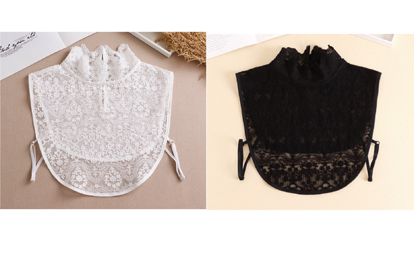 Off White, Black / Fake Lace Collar   B99(K)