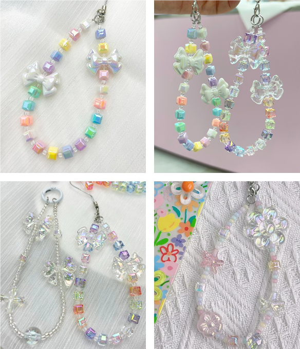 50 pcs / 8mm /High Quality Assorted Shiny Acrylic Square Beads, Imitation Pearl Square Beads For Jewellery Making (BB105)