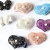 4.5 x 3cm / Handmade 3D Baby Glitter Heart Hair Clip, Girl  Hair Clip, Baby Hair Accessories  BC001