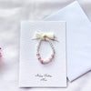 Luxury Personalised Handmade Elastic Bracelet Birthday Card with Envelope, Birthday Gift Card BC001