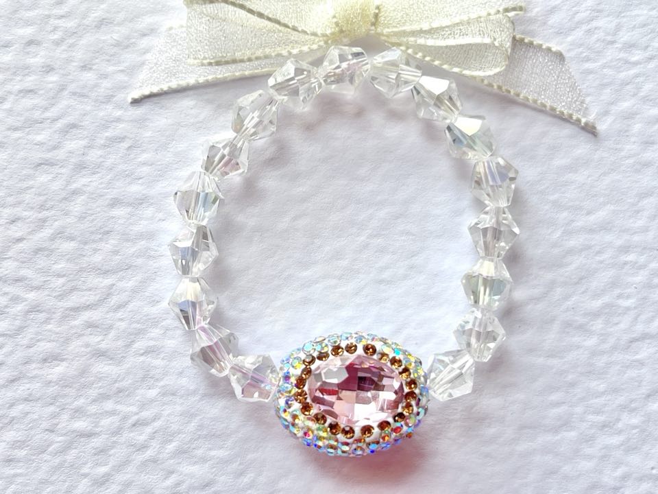 (BC003)  Handmade Elastic Bracelet, Birthday Gift