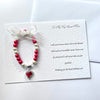 Luxury Personalised Handmade Elastic Bracelet Birthday Card with Envelope, Birthday Gift Card BC004