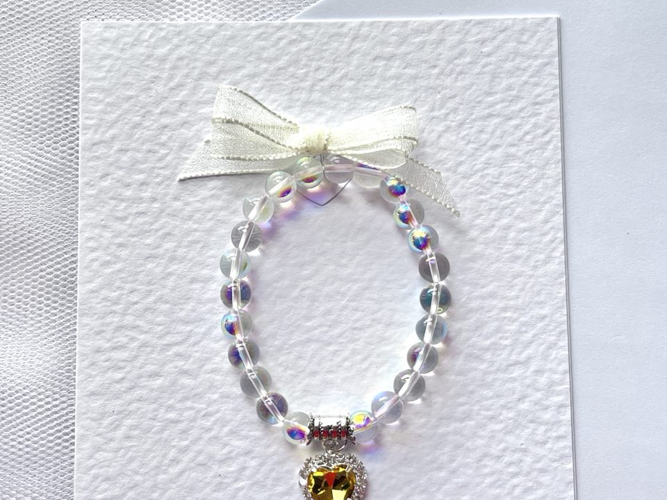 (BC010)  Handmade Elastic Bracelet, Birthday Gift