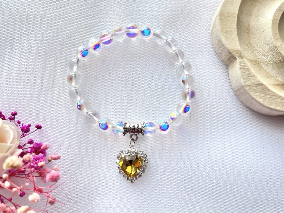 (BC010)  Handmade Elastic Bracelet, Birthday Gift
