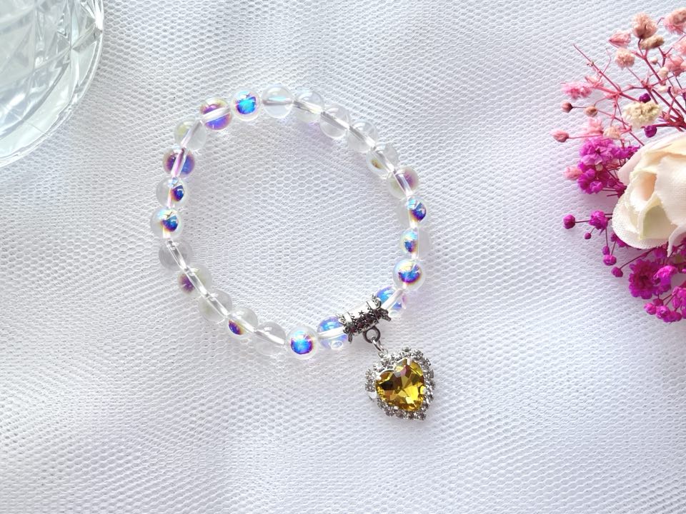 (BC010)  Handmade Elastic Bracelet, Birthday Gift