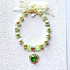 (BC011)  Handmade Elastic Bracelet, Birthday Gift Card