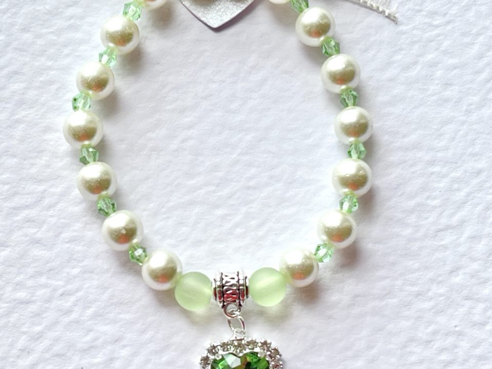 (BC011)  Handmade Elastic Bracelet, Birthday Gift Card