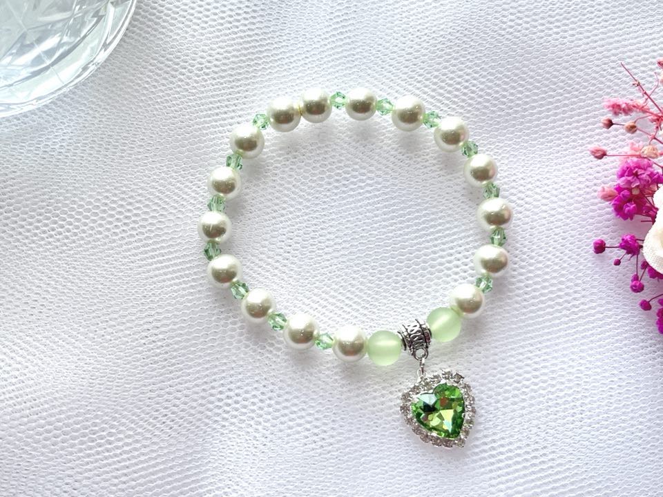 (BC011)  Handmade Elastic Bracelet, Birthday Gift Card