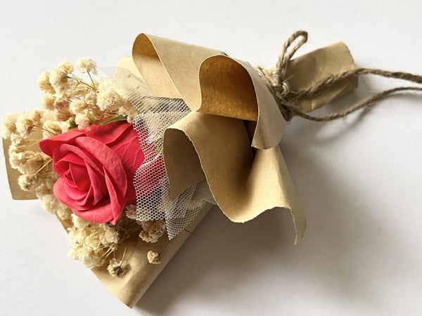 Soap Flower and Dried Flower Bouquet BF001