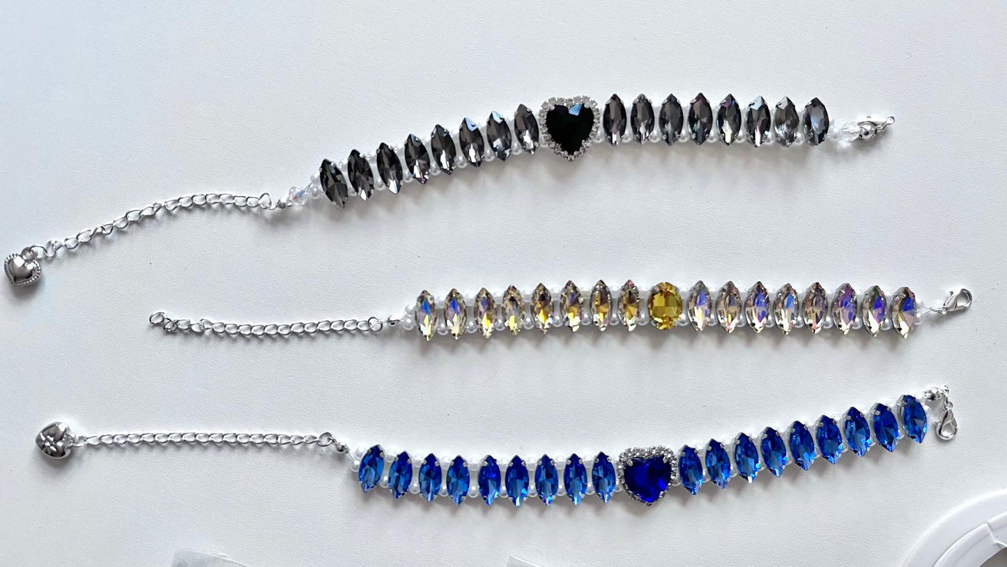 2 sets / DIY Bracelet Kit for Beginner, Crystal  Bracelet Kits, Jewellery Making (DIY - BK001)