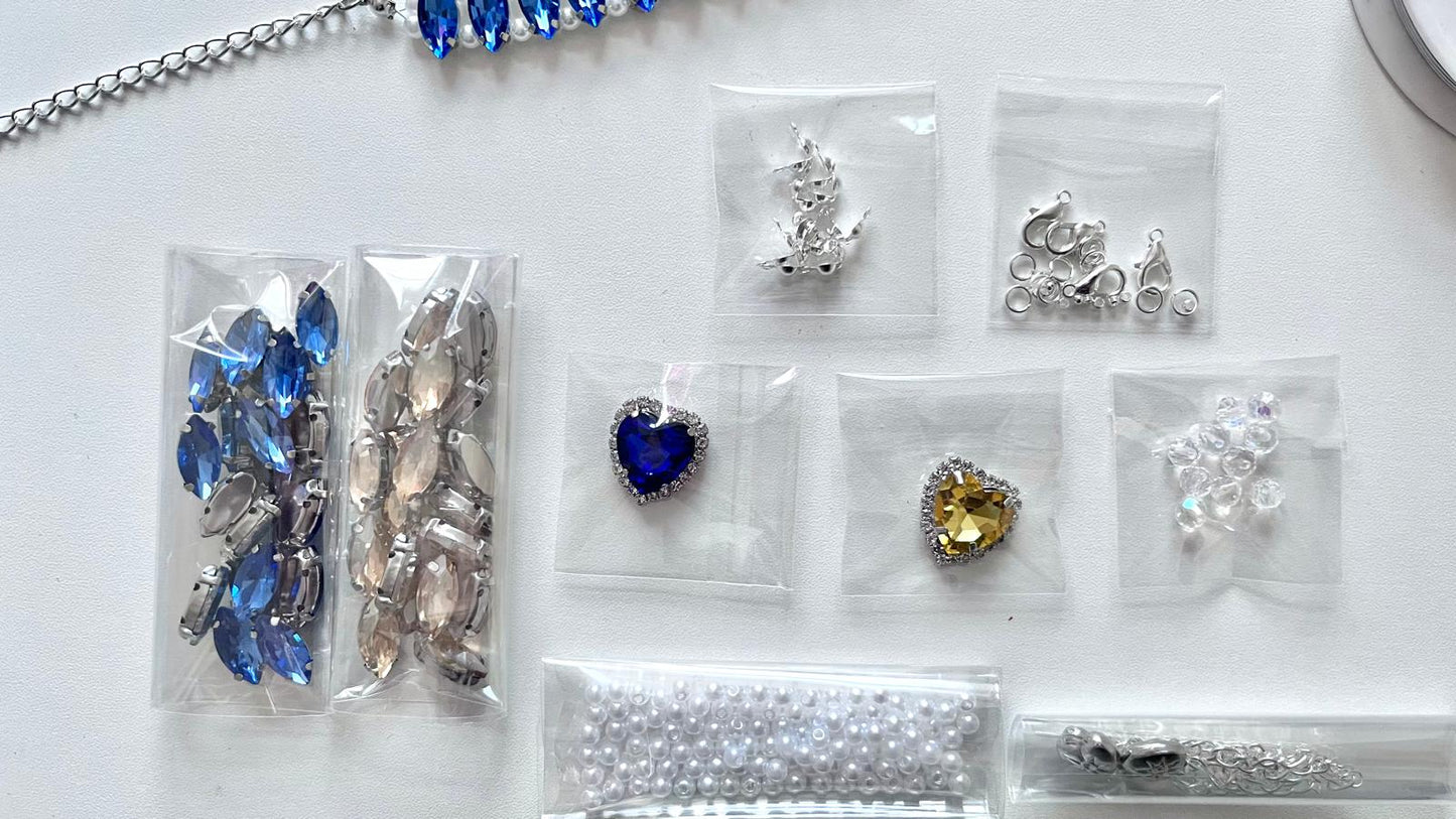 2 sets / DIY Bracelet Kit for Beginner, Crystal  Bracelet Kits, Jewellery Making (DIY - BK001)